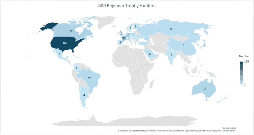 Where Are Trophy Hunters Located? 4 where are trophy hunters: 500 beginner map