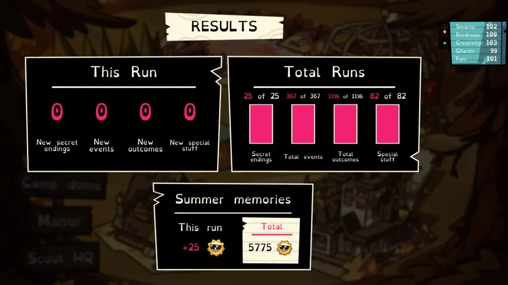 Monster Camp: XXL Trophy Guide 5 monster camp: xxl trophy guide results screenshot