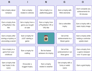Trophy Hunting Bingo 2 trophy hunting bingo light mode example