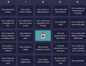 Trophy Hunting Bingo 3 trophy hunting bingo dark mode example