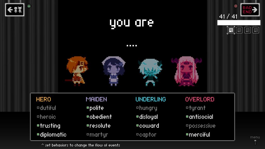 Bad End Theater — Be a Good Actor to Get All the Trophies 7 bad end theater: main menu