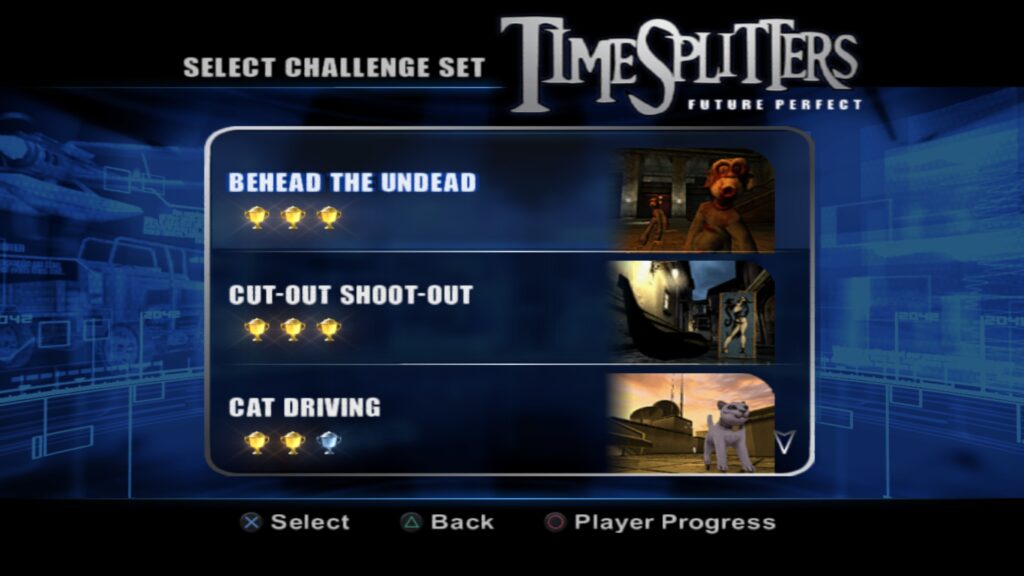 TimeSplitters: The (Not So) Future Perfect Trophy Hunt 6 TimeSplitters: Future Perfect: challenge mode